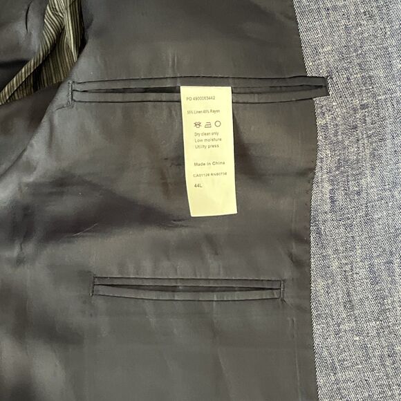 NWOT Calvin Klein Men’s Sports Jacket   Linen/Rayon Two Button Single Breast 44L - Picture 12 of 12